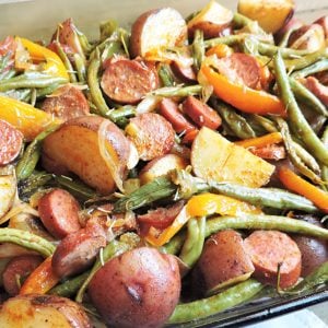 spicy-turkey-sausage-veggie-bake