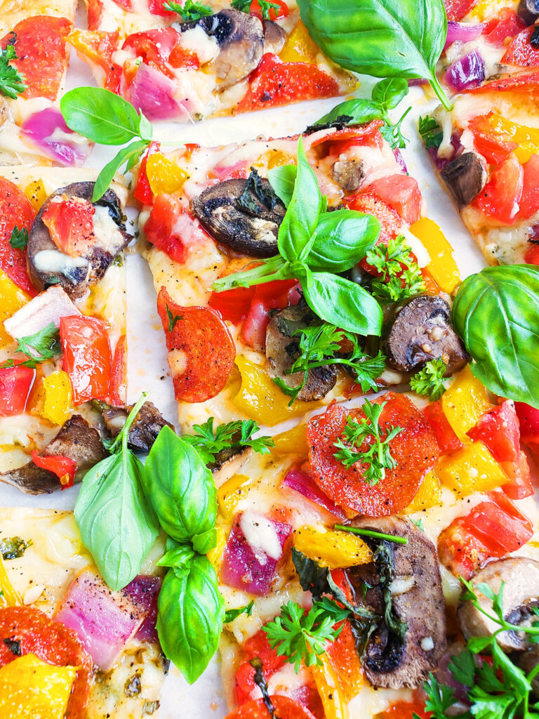 Garden Fresh Veggie Pepperoni Pizza Beautiful Eats Things Garden Fresh Veggie Pepperoni Pizza Beautiful Eats Things