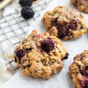 Blackberry Oatmeal Walnut Breakfast Cookies beautifuleatsandthings.com