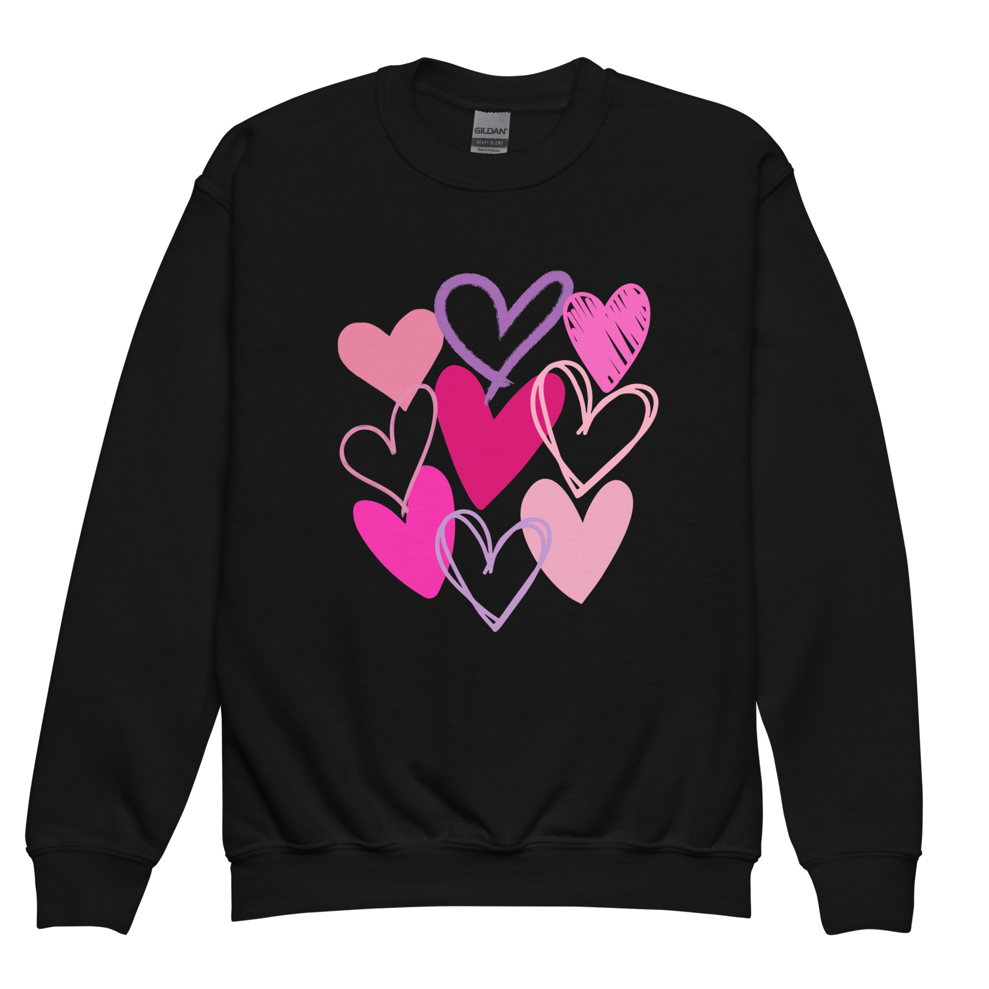 Hearts Youth Crewneck Sweatshirt - Image 2