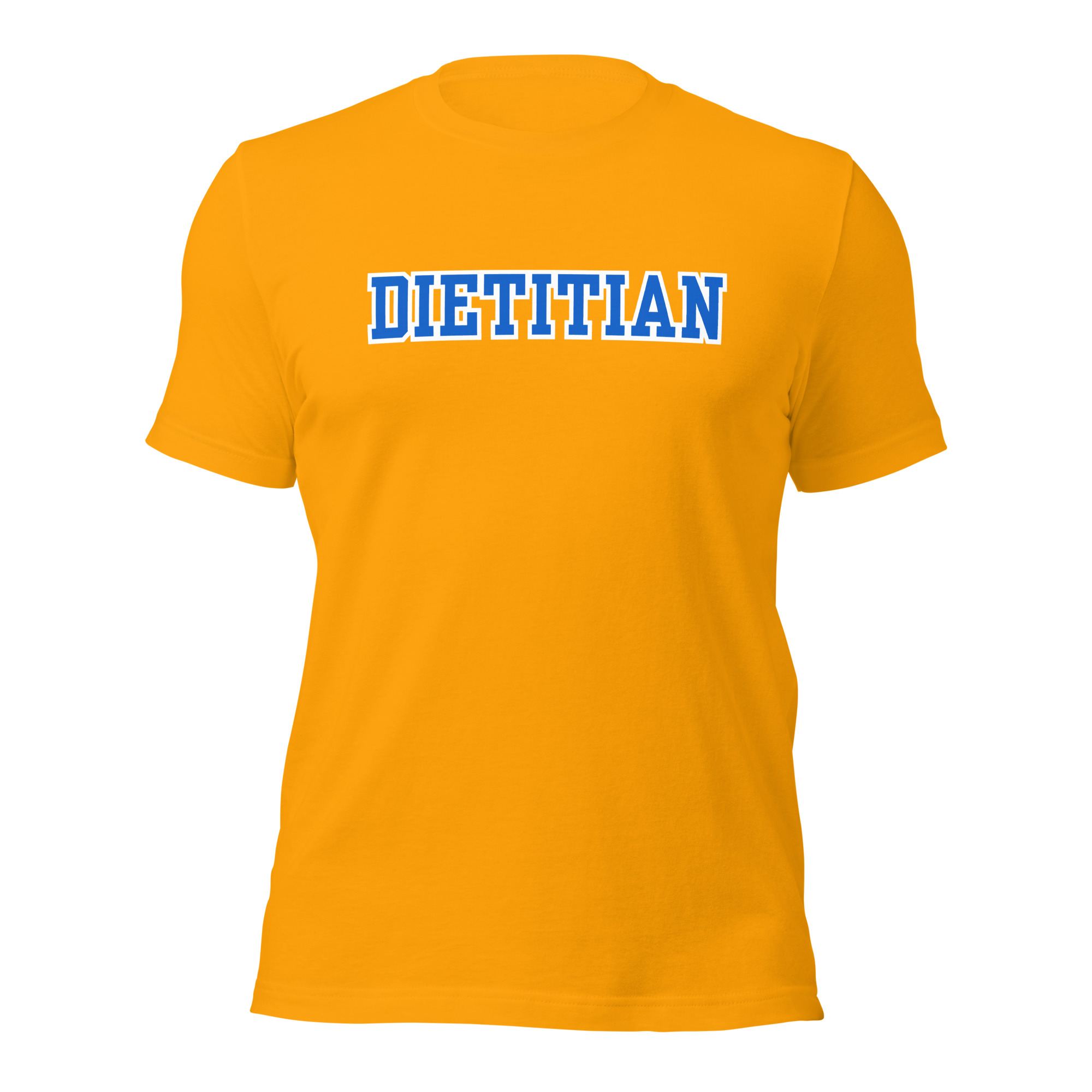 Dietitian Unisex T-Shirt (Blue Writing)