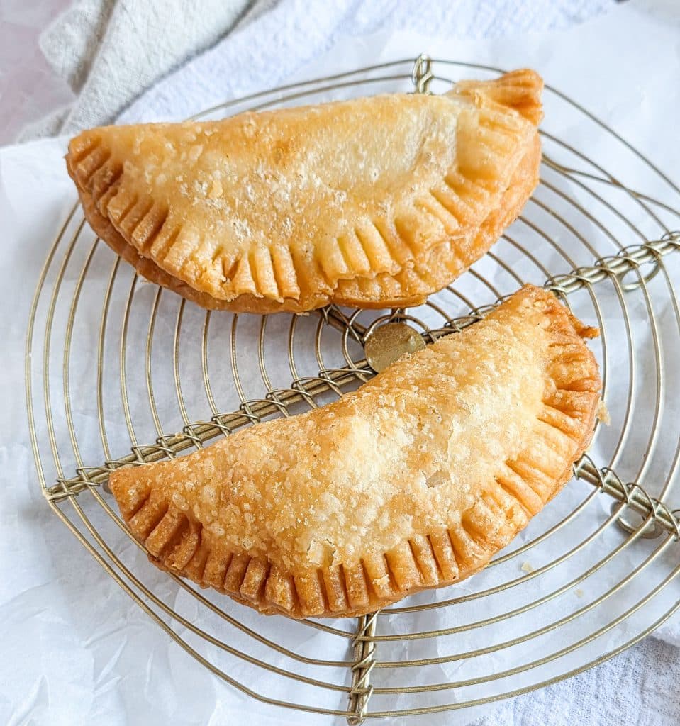 fried peach hand pies made with canned peaches and pre made pie dough, and powdered sugar icing
beautifuleatsandthings.com