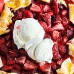 an easy strawberry galette made with refrigerated re-made pie crusts and fresh strawberries beautifuleatsandthings.com