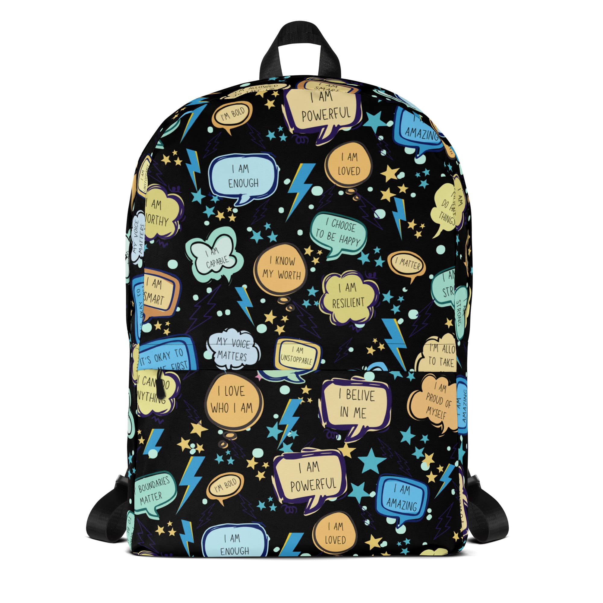 Positive Affirmations Backpack-Black