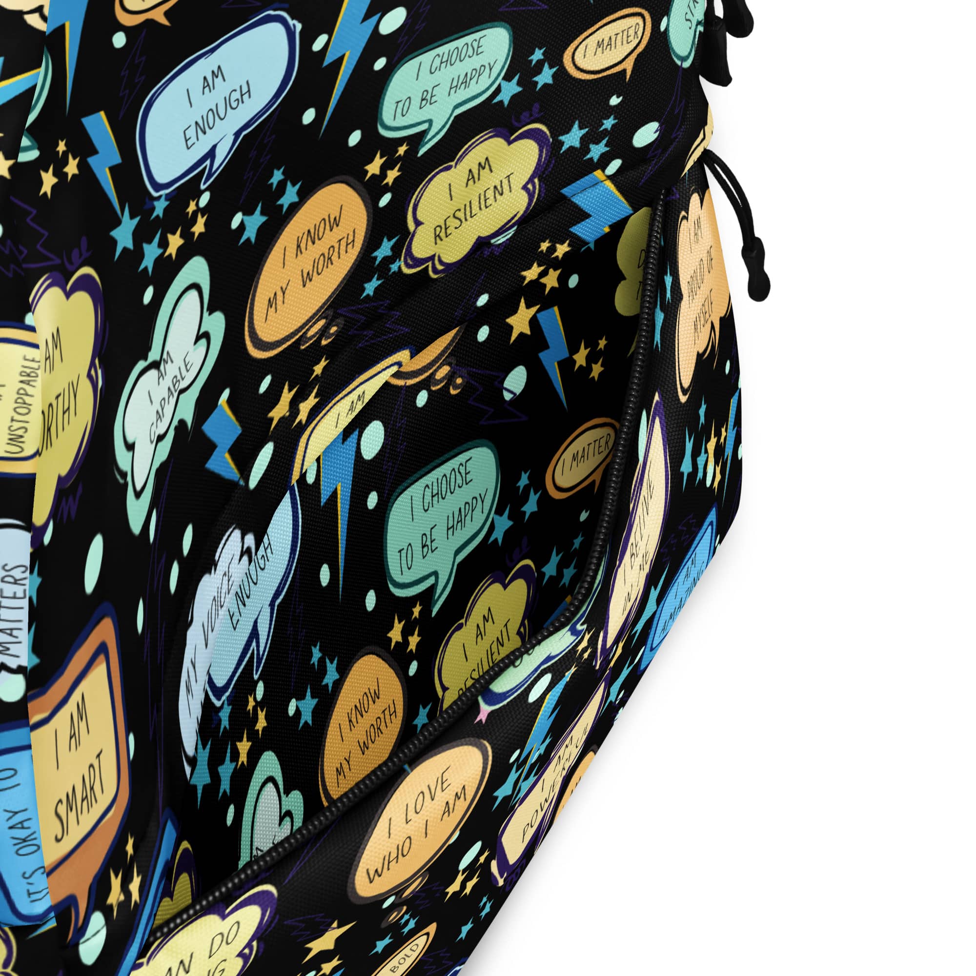 Positive Affirmations Backpack-Black - Image 7