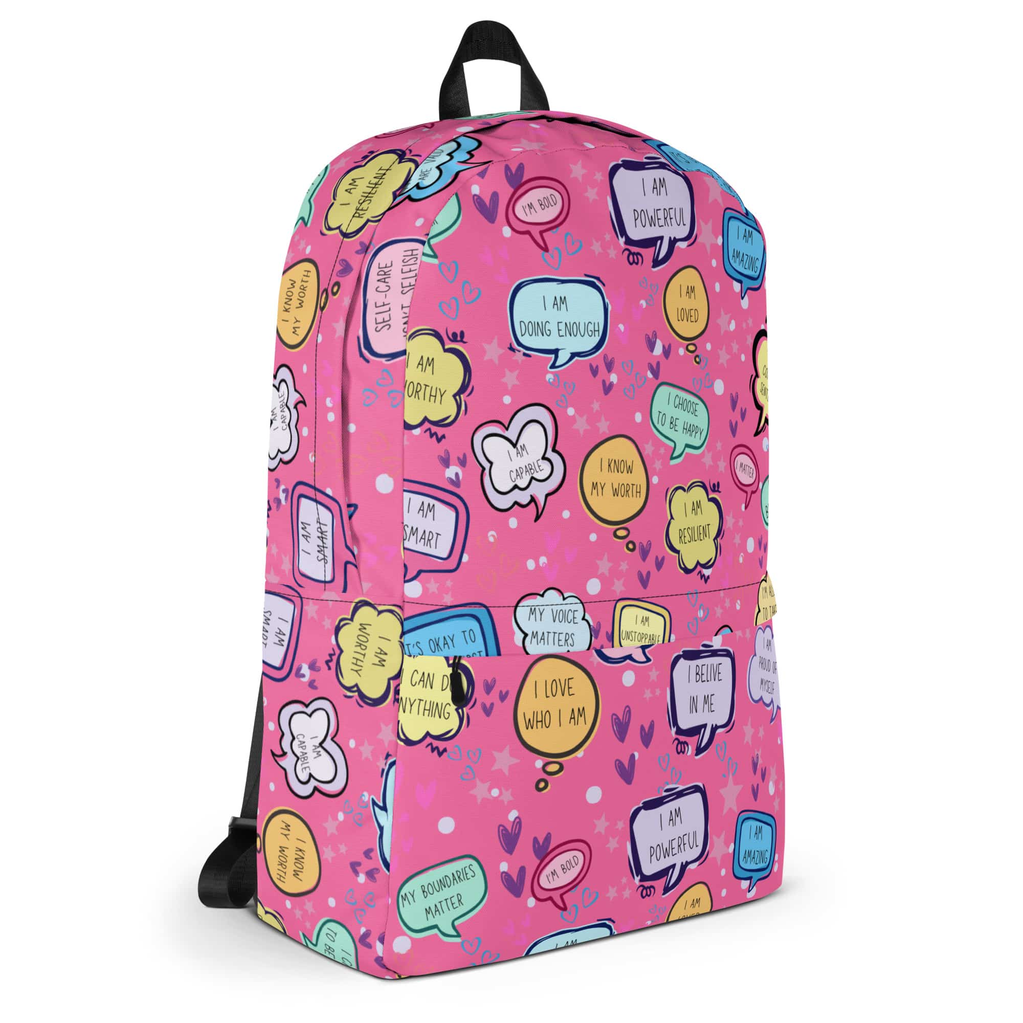 Positive Affirmations Backpack-Pink - Image 3
