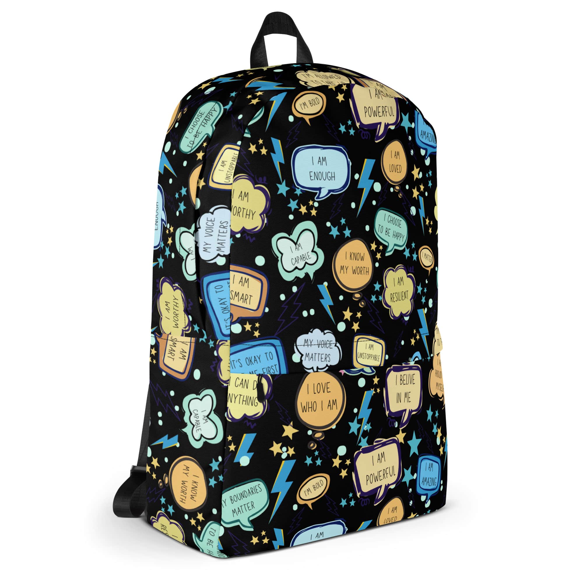 Positive Affirmations Backpack-Black - Image 4