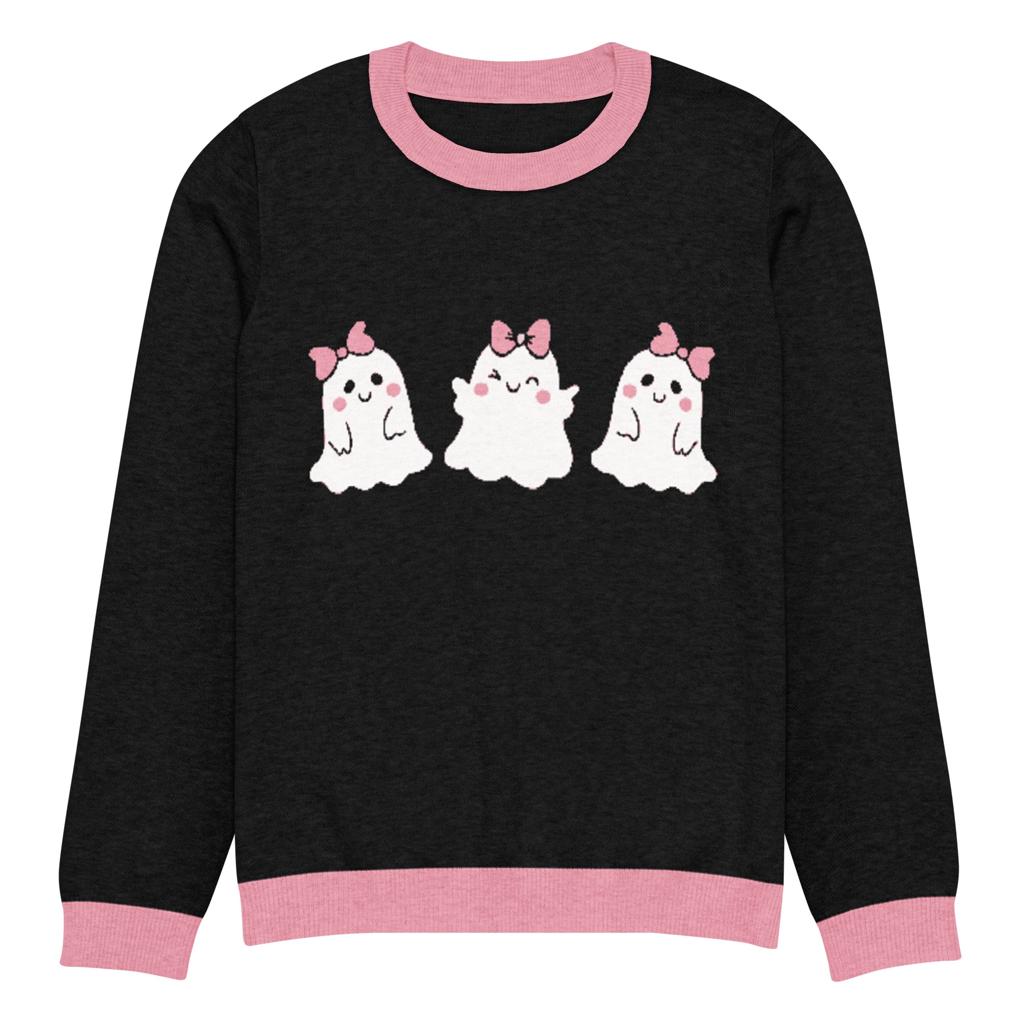 Spooky Ghosts Knitted Crew Neck Sweater - Image 11