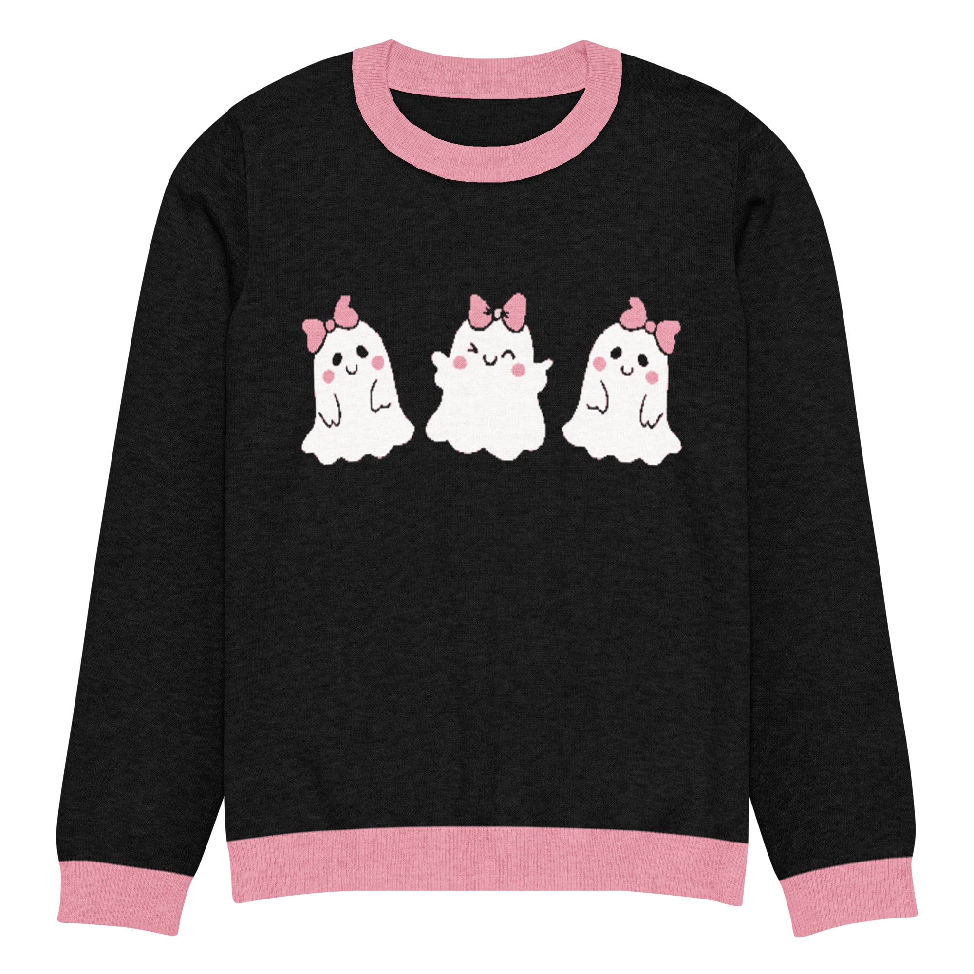 Spooky Ghosts Knitted Crew Neck Sweater - Image 13