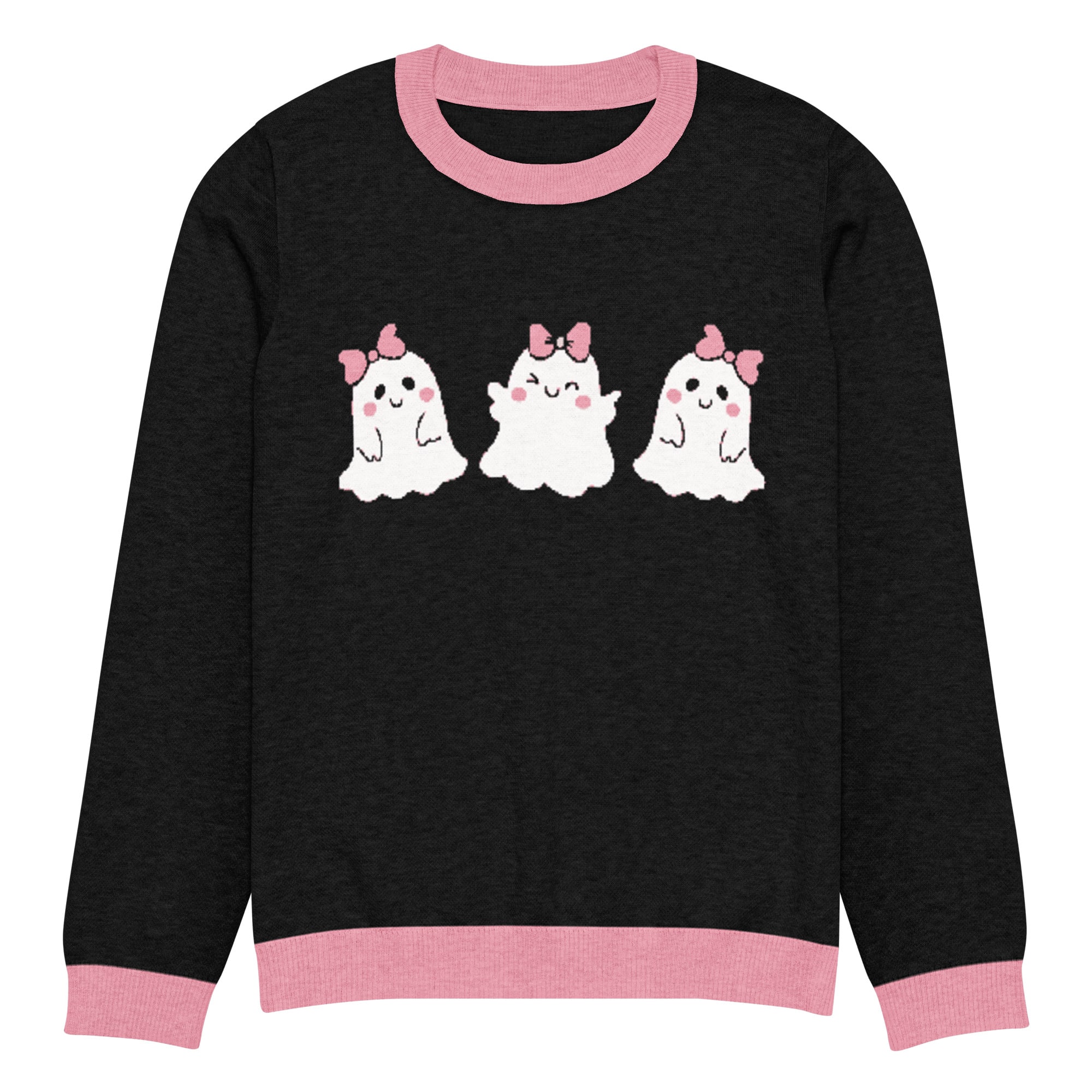 Spooky Ghosts Knitted Crew Neck Sweater - Image 9