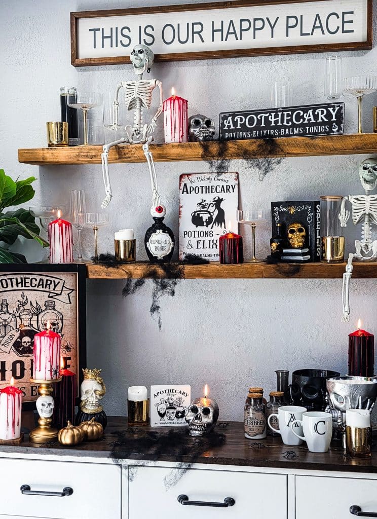 How to Create a Spooky Halloween Apothecary-Themed Coffee Bar designed by a black dietitian and mom, homemaker
beautifuleatsandthings.com