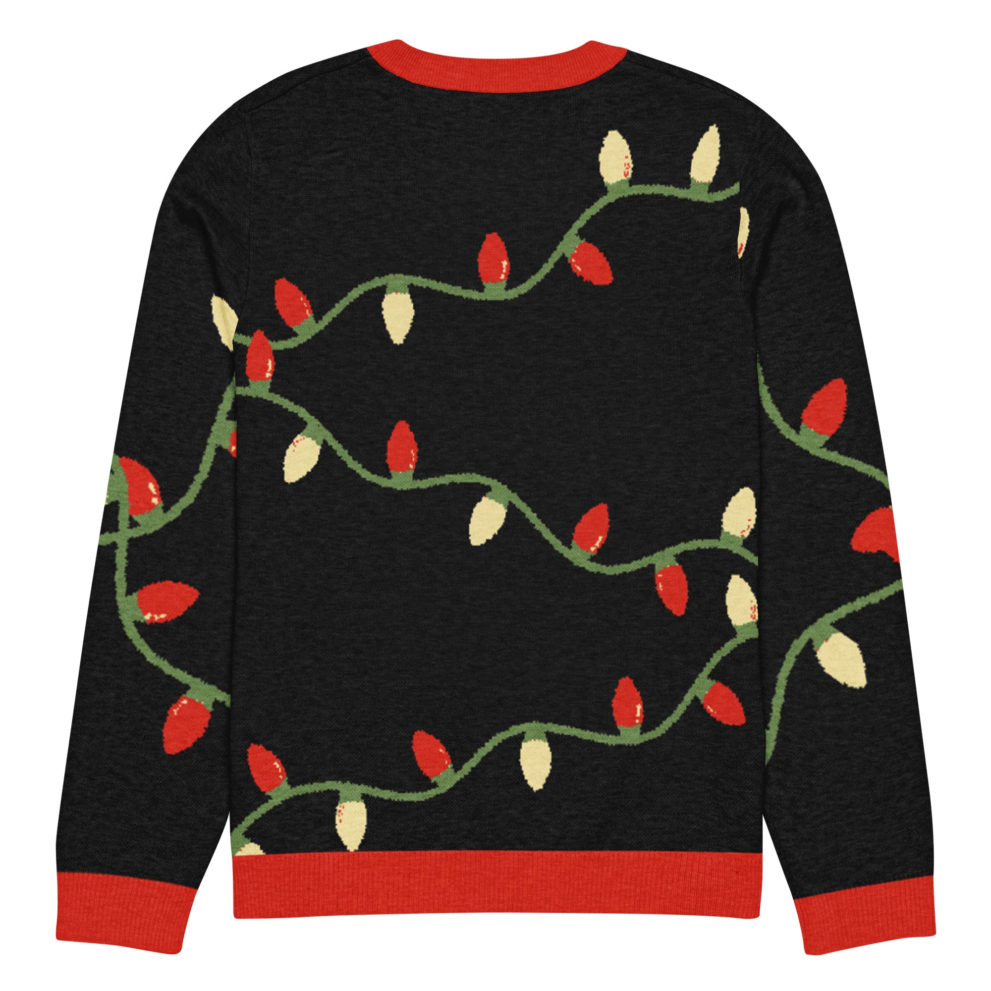 Tangled Holiday Lights Knitted Crew Neck Sweater in Black - Image 14