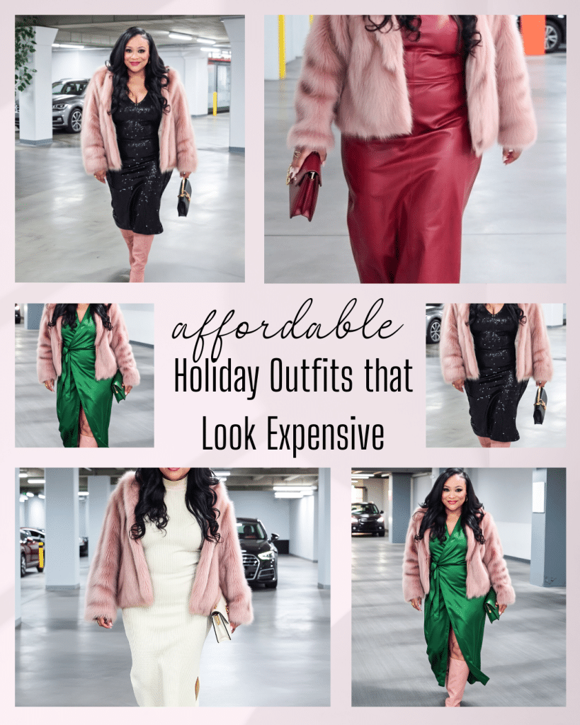 Affordable Holiday Outfits That Look Expensive-Plus Size Edition, Curvy Black Dietitian Shares tips on outfit inspo for the holidays-
beautifuleatsandthings.com