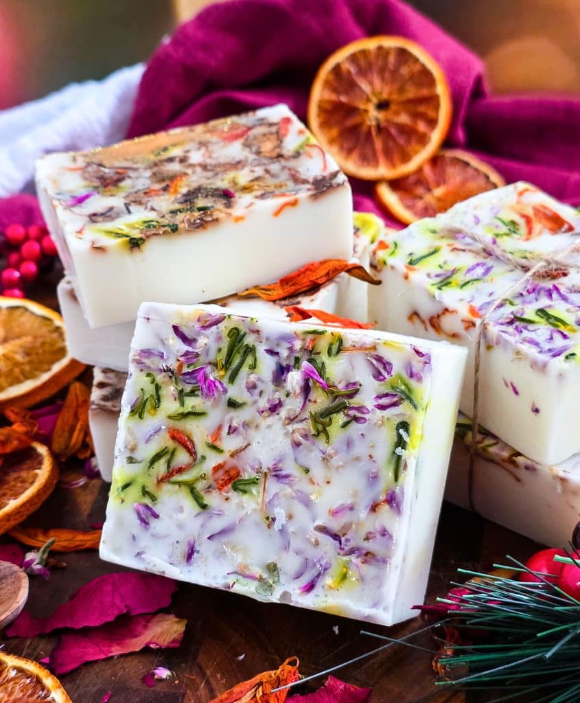 Easy DIY Vegan Soap (Cheap, Budget-Friendly Gift Ideas for the Holidays) plant-based soap beautifuleatsandthings.com