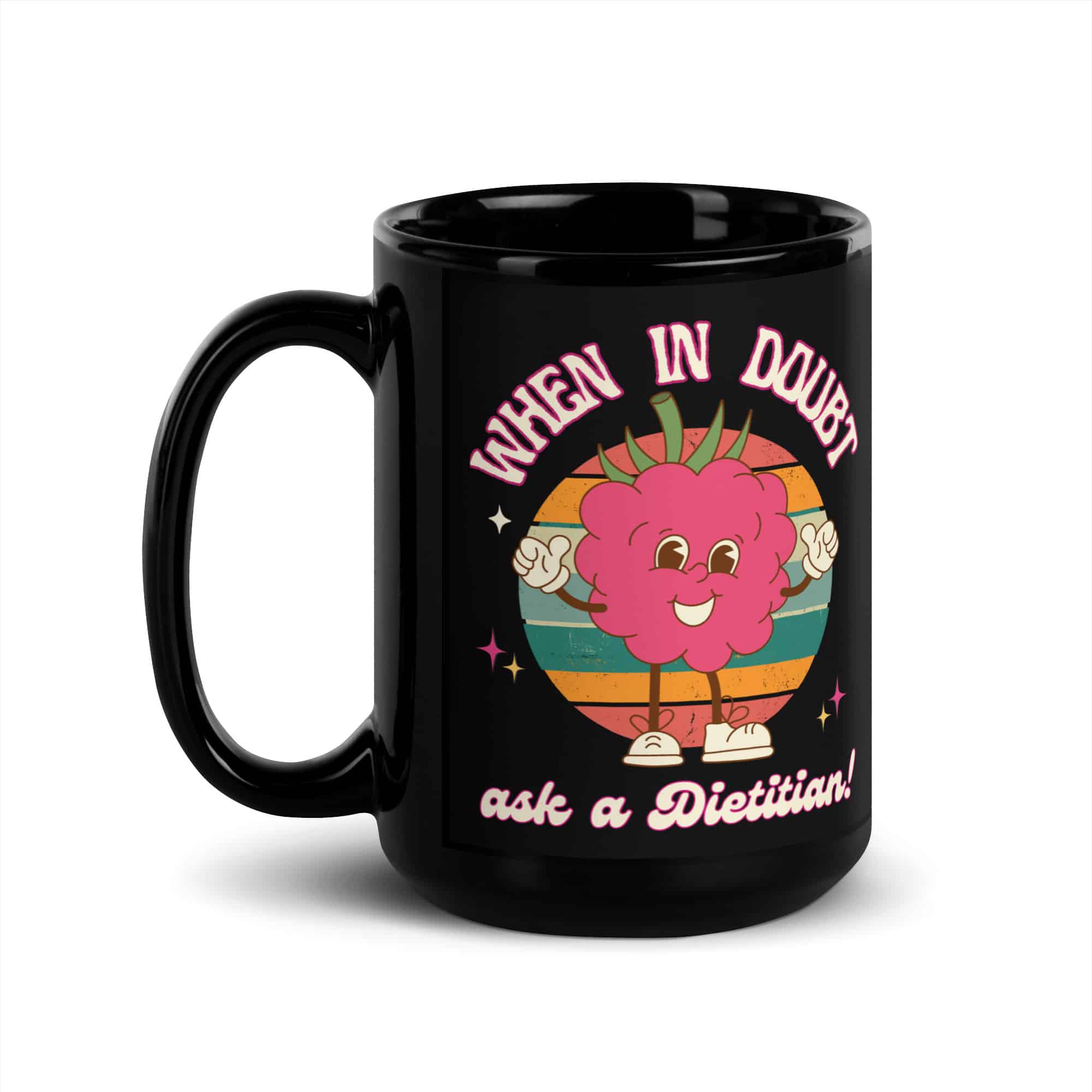 When In Doubt Black Glossy Mug - Image 2
