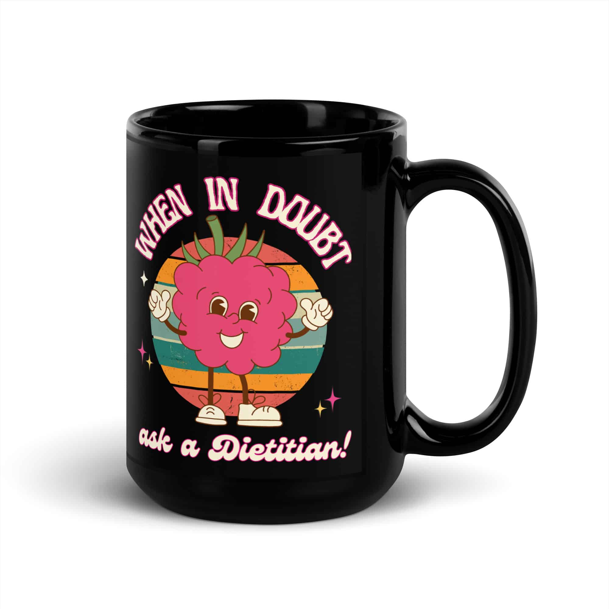 When In Doubt Black Glossy Mug