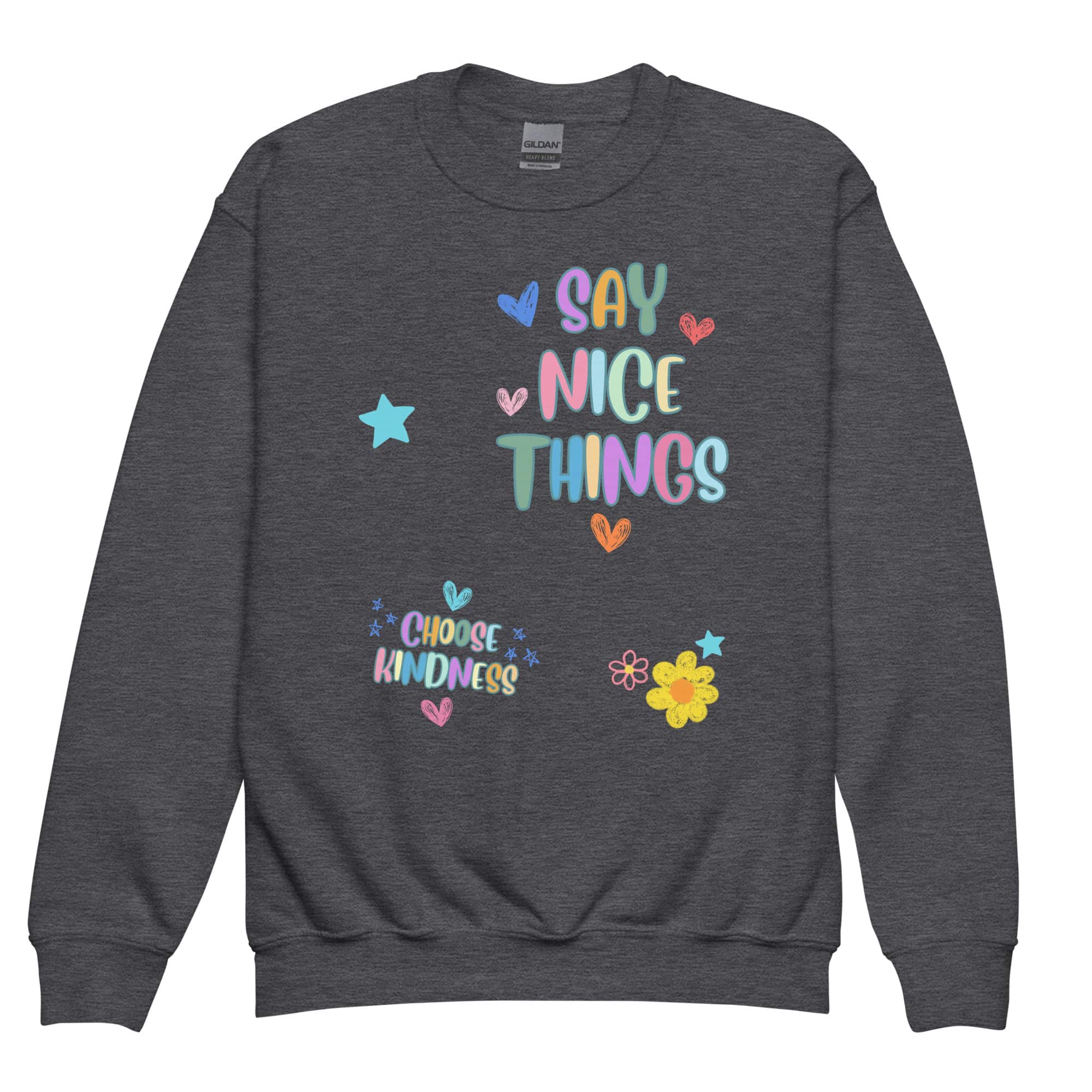 Say Nice Things Youth Crewneck Sweatshirt - Image 4