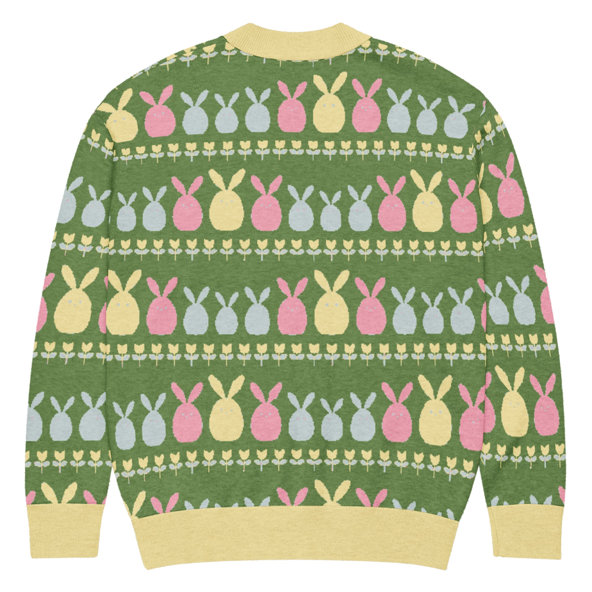 Green Easter Bunny Knitted Cardigan - Image 14