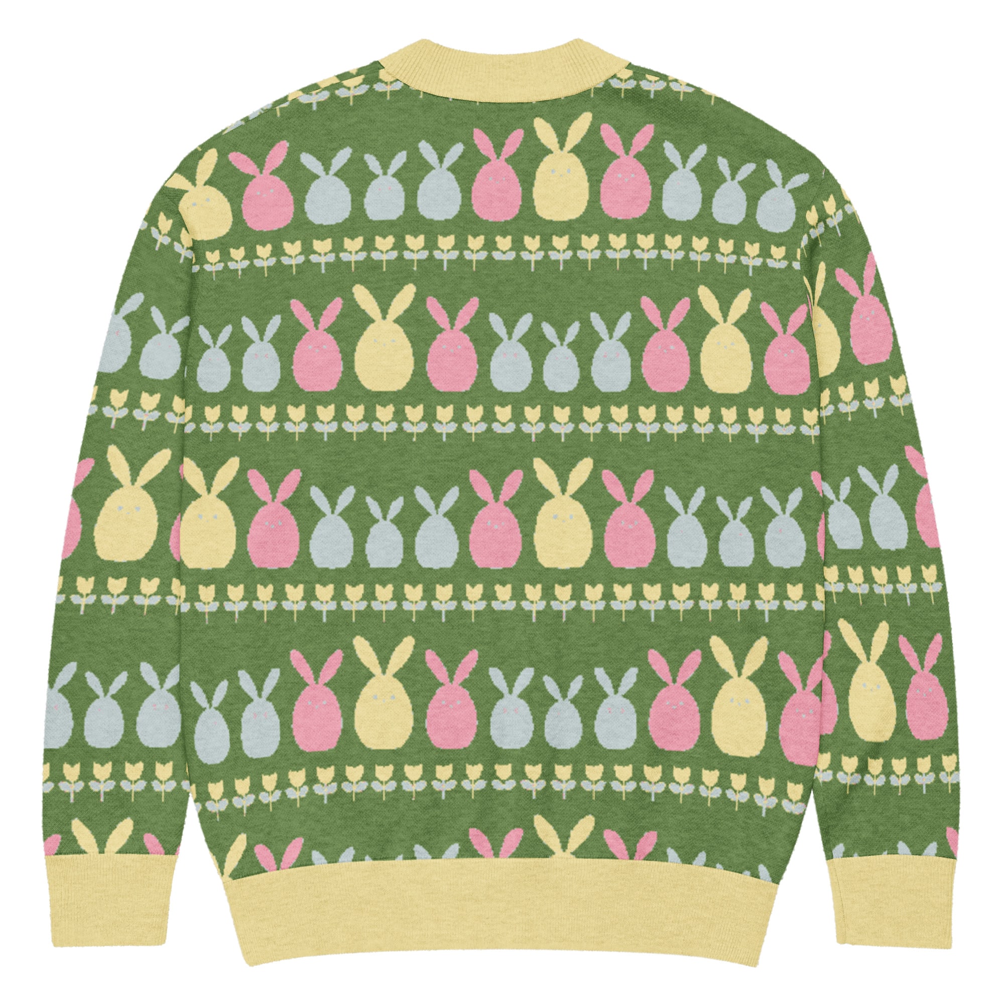 Green Easter Bunny Knitted Cardigan - Image 16