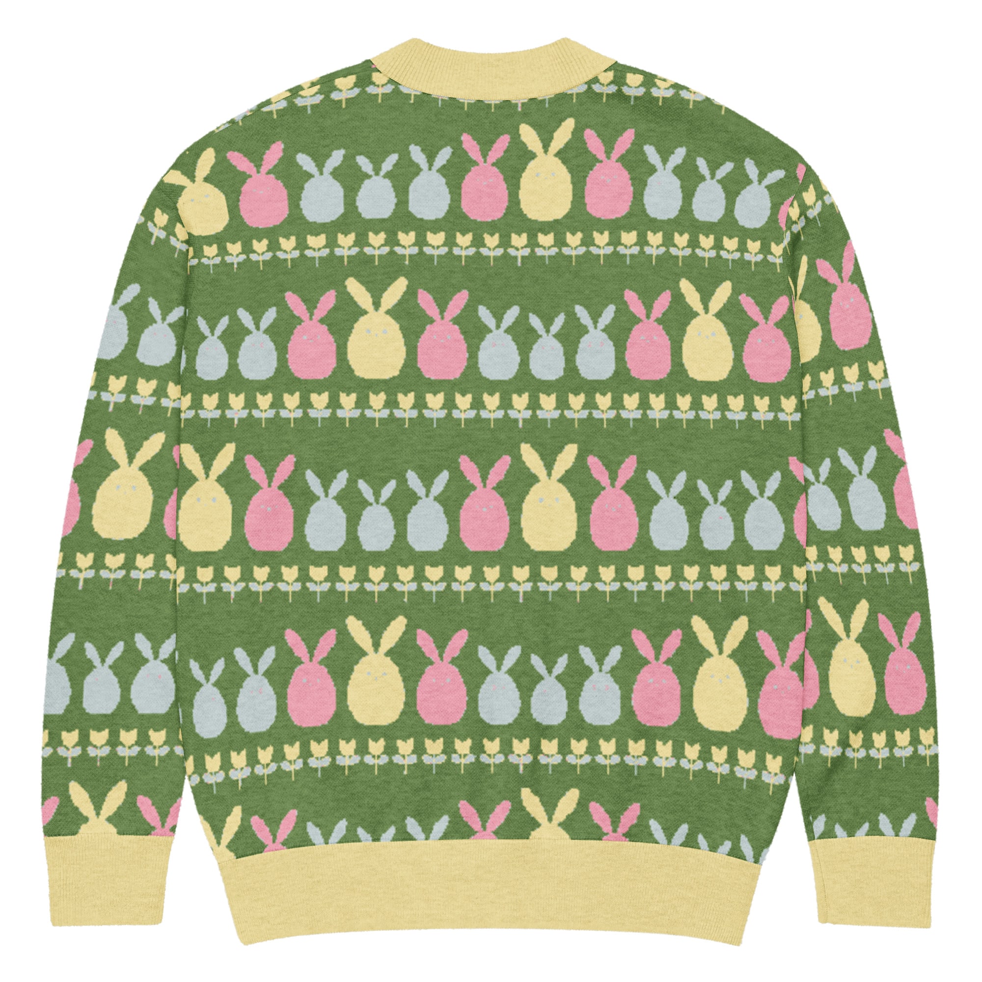 Green Easter Bunny Knitted Cardigan - Image 10