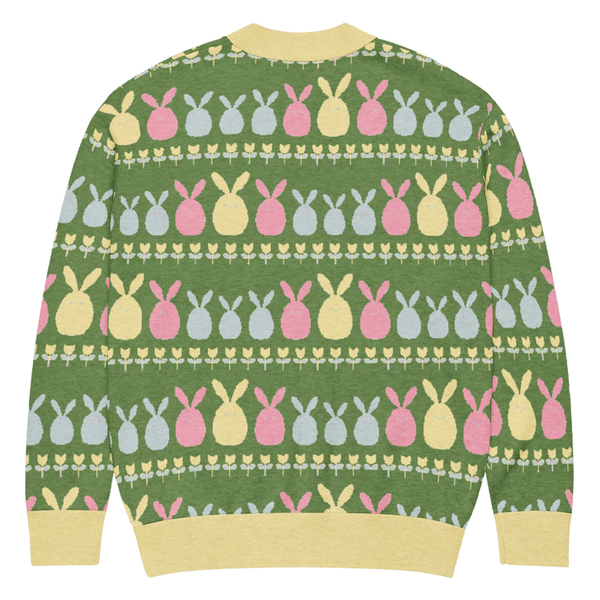 Green Easter Bunny Knitted Cardigan - Image 12