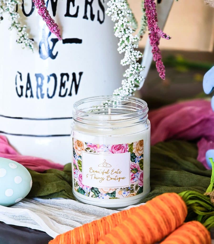 Dollar Tree Easter table setting with floral plates
beautifuleatsandthings.com