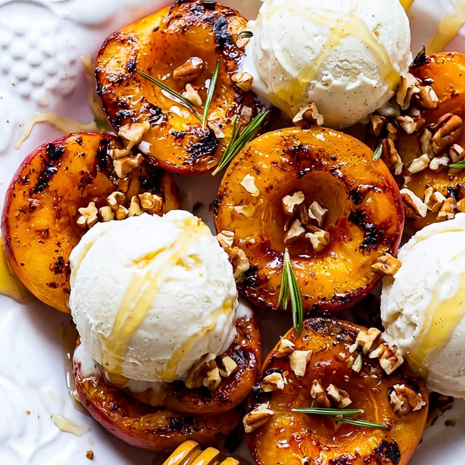 Spiced Grilled Peaches with Ice Cream and Pecans 3
beautifuleatsandthings.com
