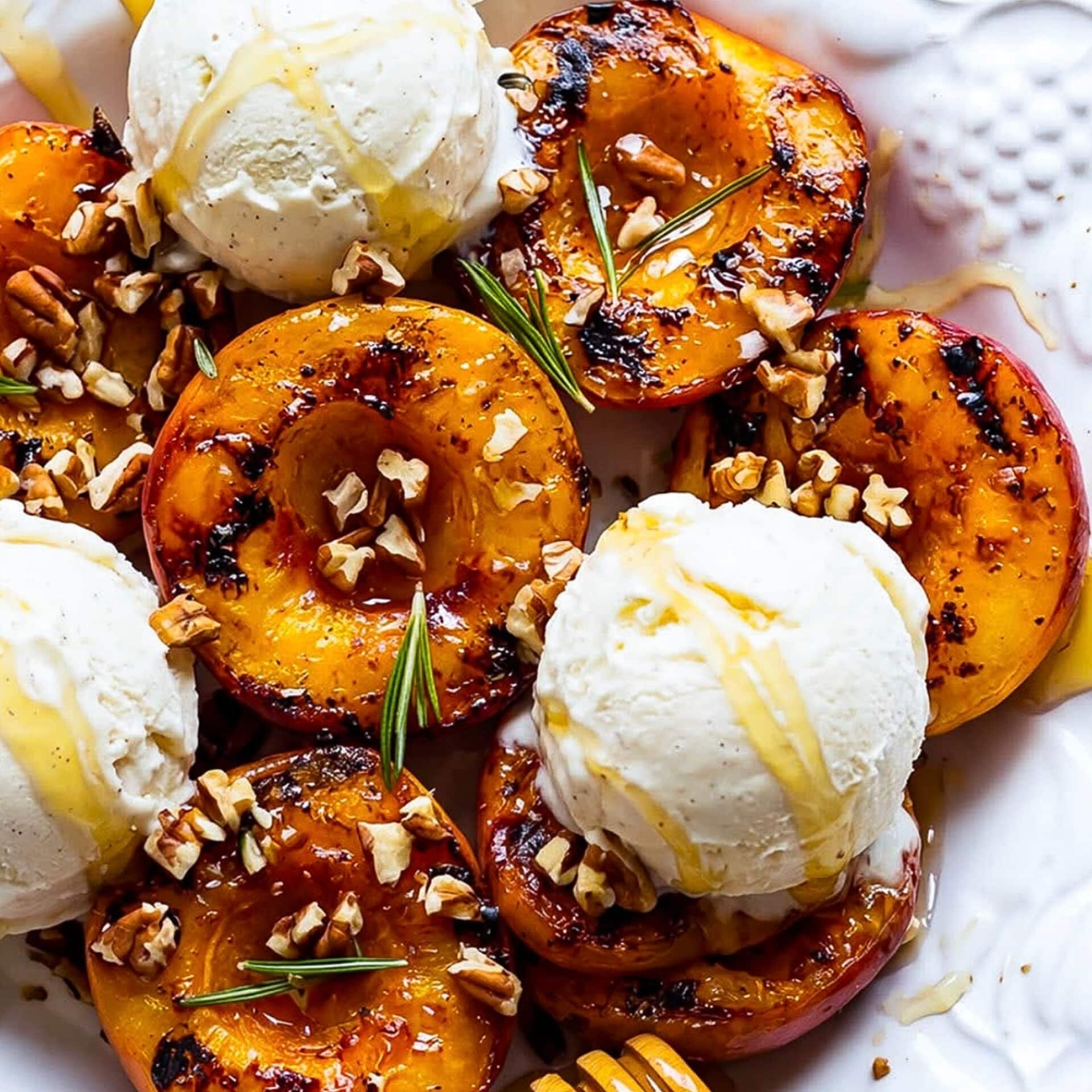 Spiced Grilled Peaches with Ice Cream and Pecans 3
beautifuleatsandthings.com