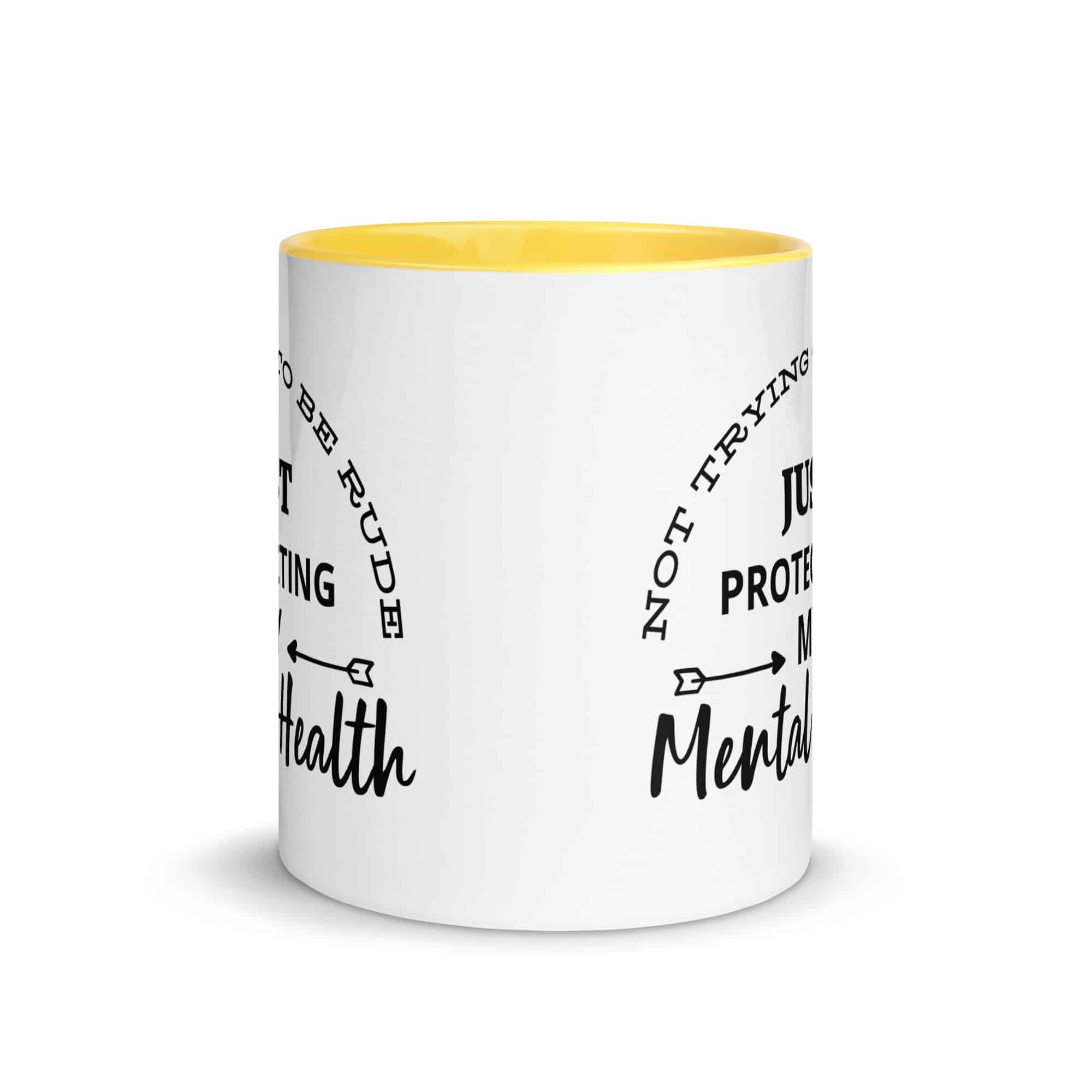 Protecting My Mental Health Mug with Color Inside, 11oz - Image 11