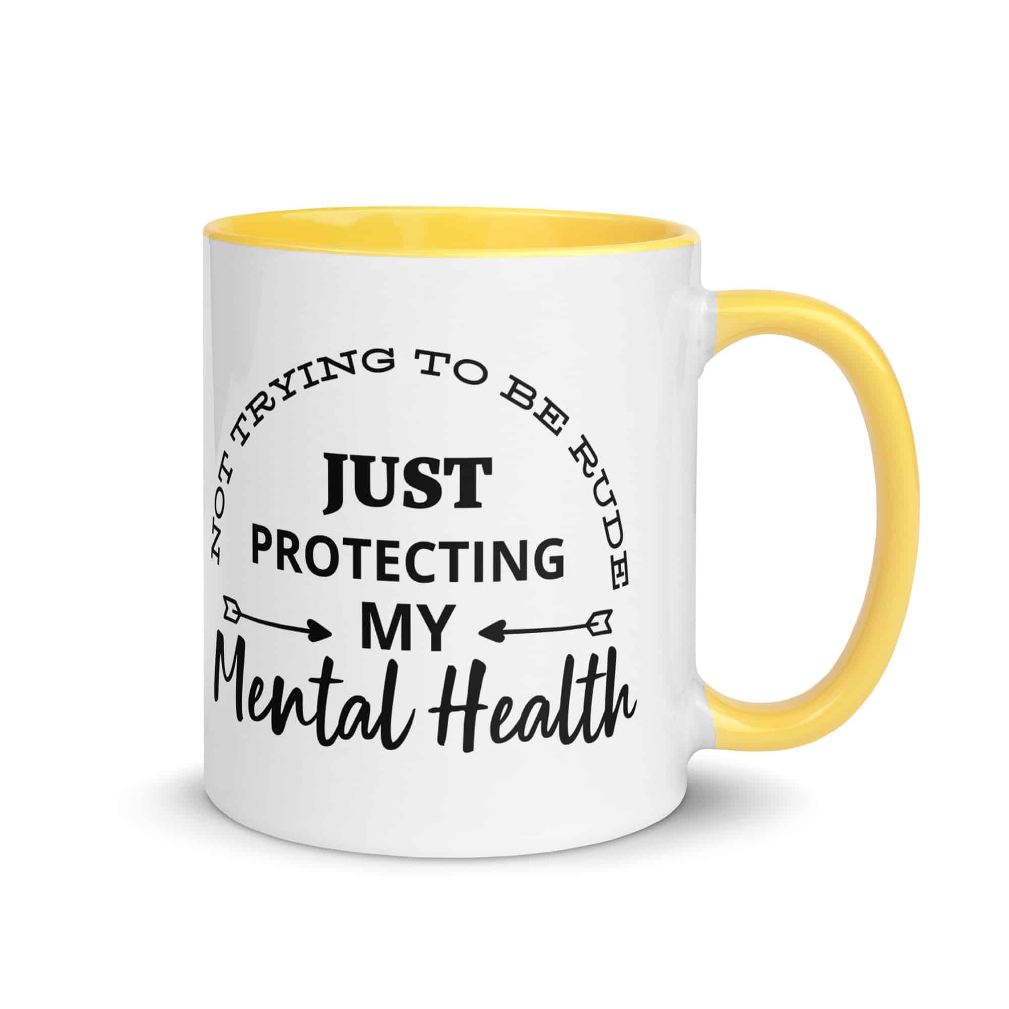 Protecting My Mental Health Mug with Color Inside, 11oz - Image 10