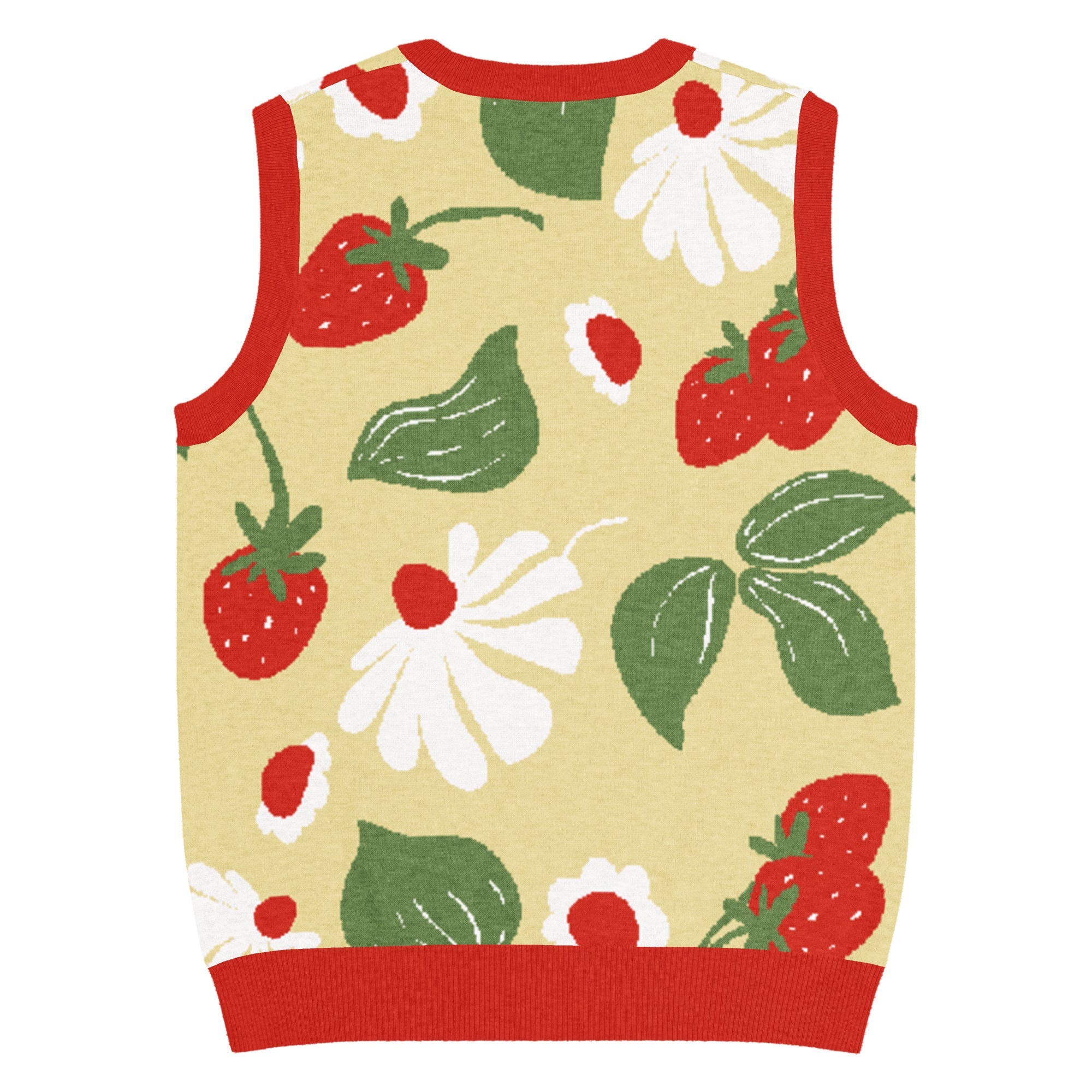 Strawberry Fields Knit V-Neck Vest - Image 4