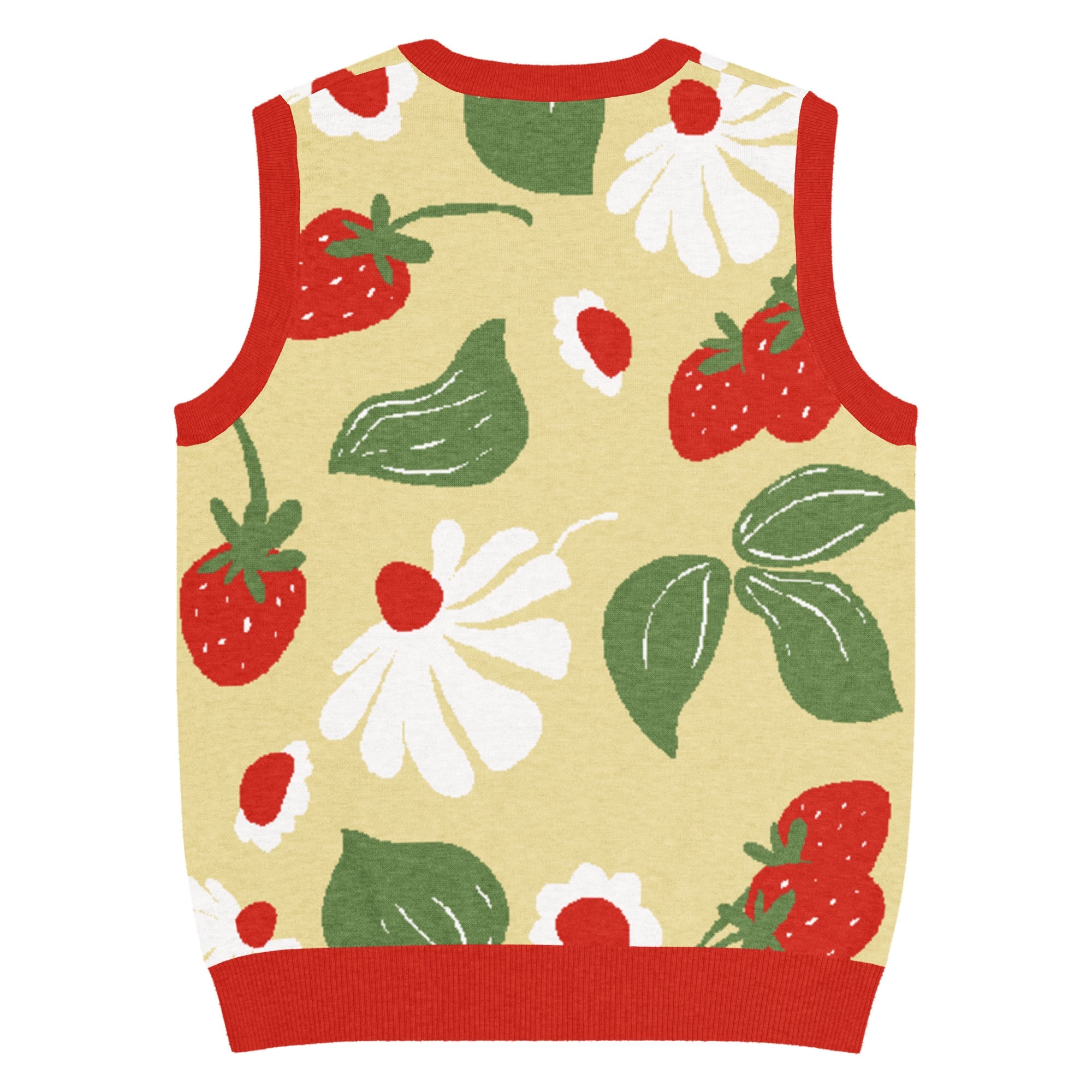 Strawberry Fields Knit V-Neck Vest - Image 10