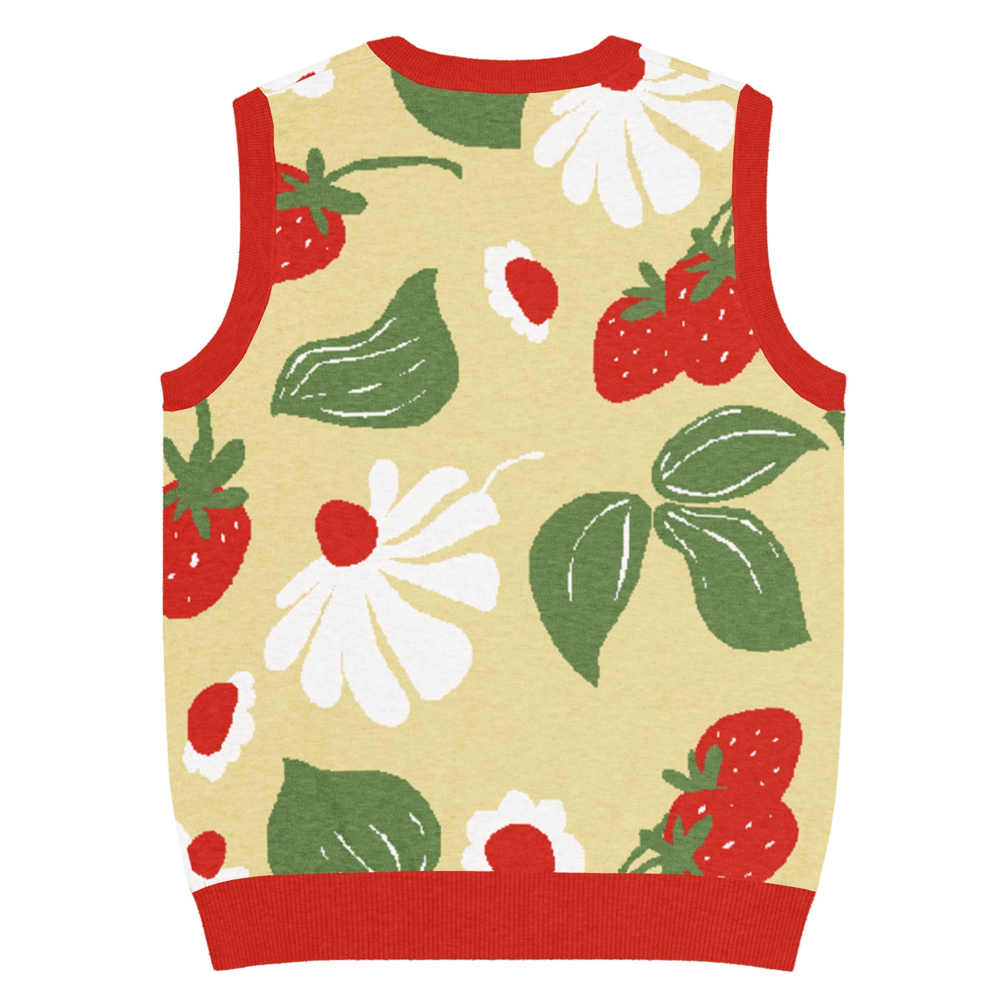 Strawberry Fields Knit V-Neck Vest - Image 8