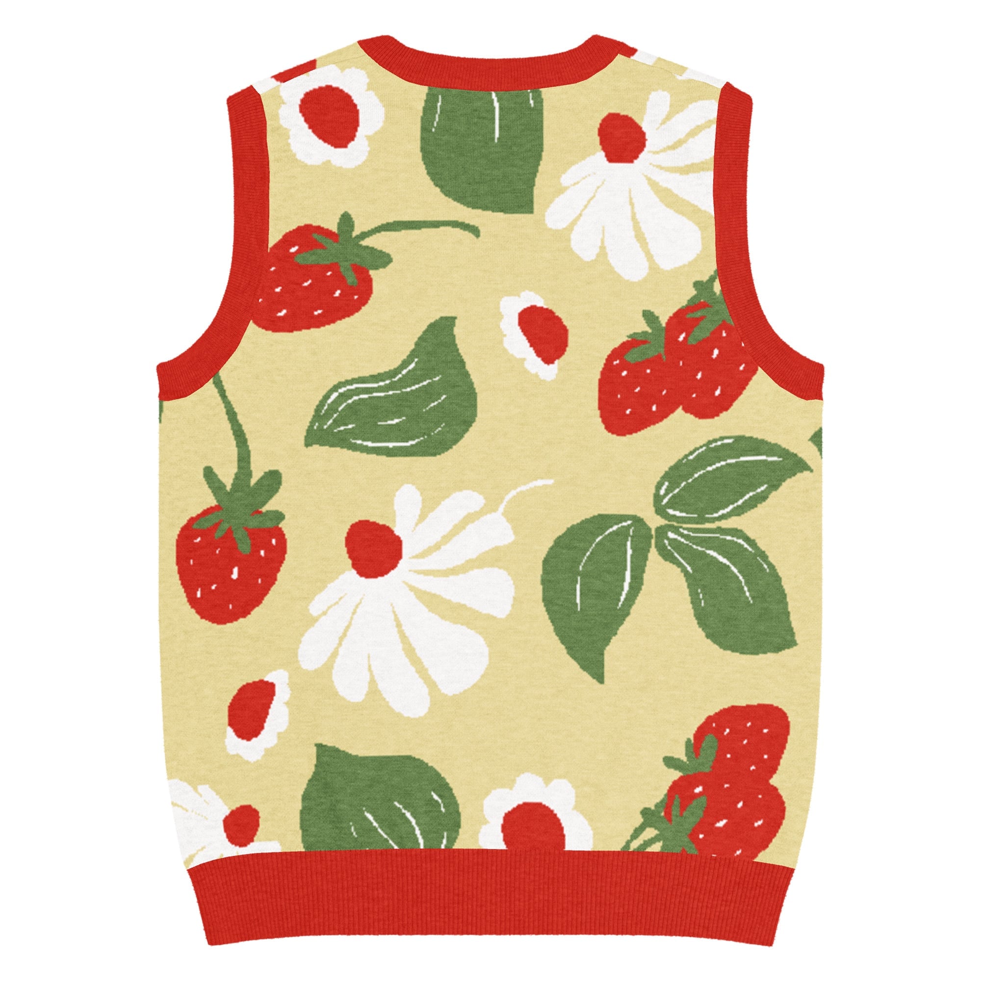 Strawberry Fields Knit V-Neck Vest - Image 14