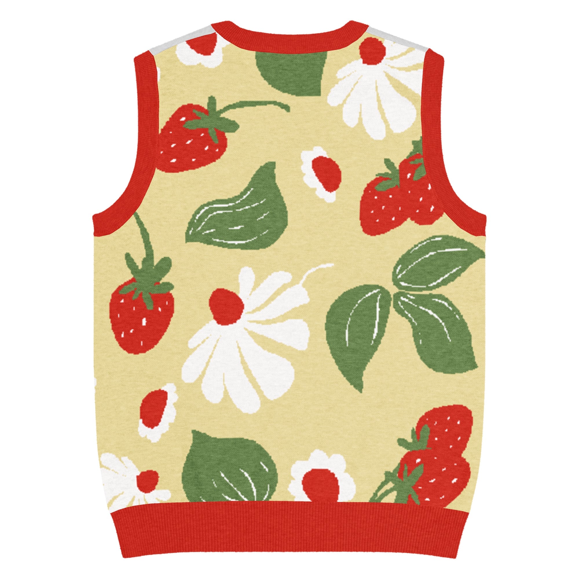 Strawberry Fields Knit V-Neck Vest - Image 6