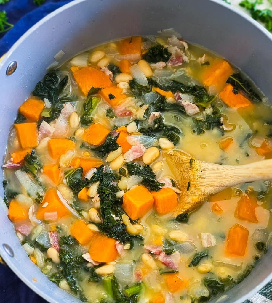 Easy Sweet Potato White Bean Soup with Kale & Bacon
beautifuleatsandthings.com