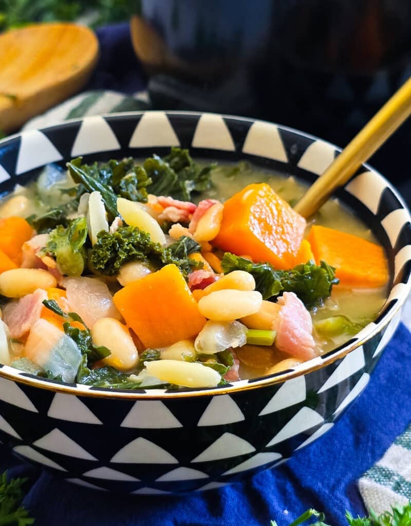 Easy Sweet Potato White Bean Soup with Kale & Bacon
beautifuleatsandthings.com